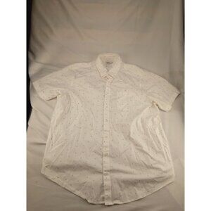 Mens Sonoma White Button Up Shirt Size 2XB Short Sleeves